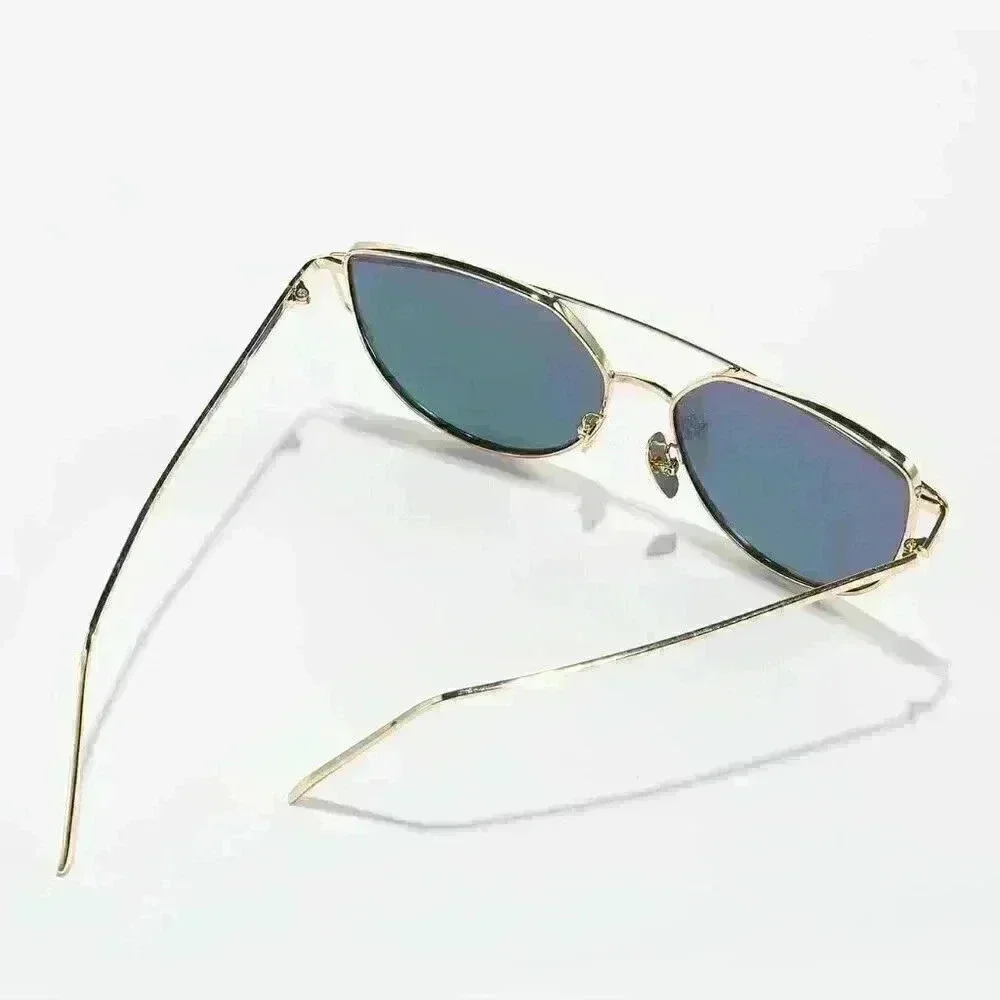 Elegant Women's Trendy Cat Eye Fashion Glasses Metal